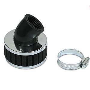 Luftfilter Sport schwarz/chrom-look 45° Winkel / 32mm...
