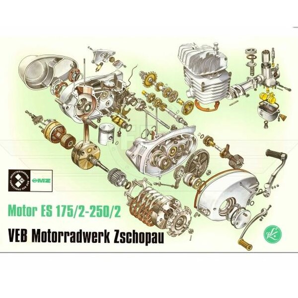 Explosionszeichnung vom Motor ES 175/2 - 250/2*