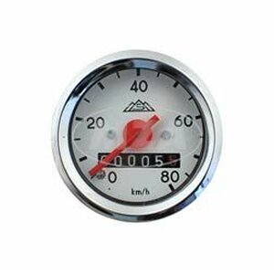 Tachometer -  48 mm - weies Zifferblatt - KR51, SR4-2,...