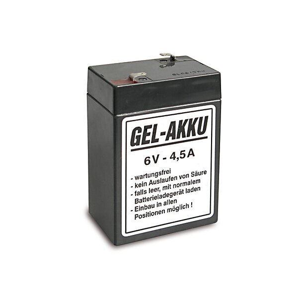 Batterie (Vlies - wartungsfrei) 6V 4,5Ah Simson KR51/1, KR51/2, SR4-2, SR4-3, SR4-4, SR50